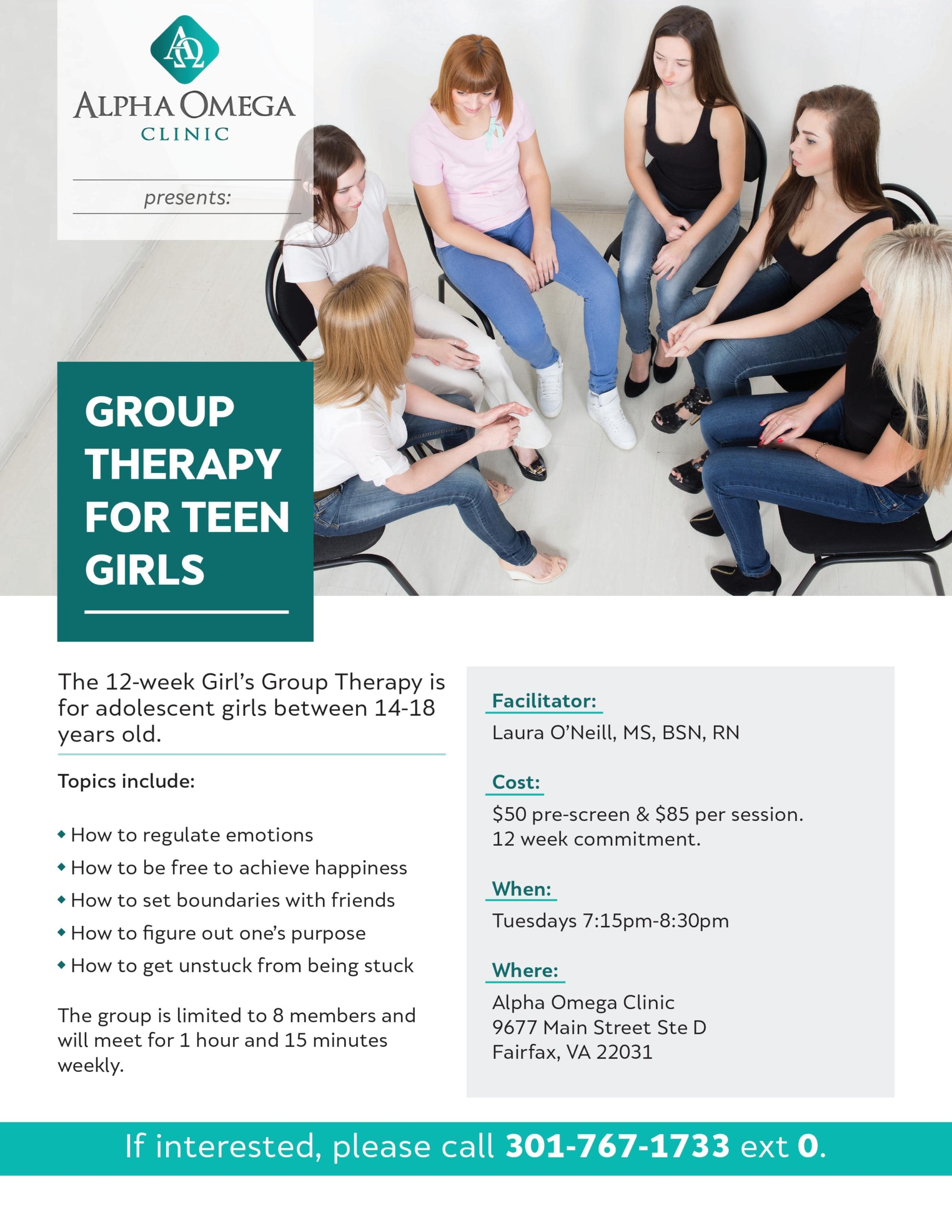Teen Girls Group Therapy - Alpha Omega Clinic