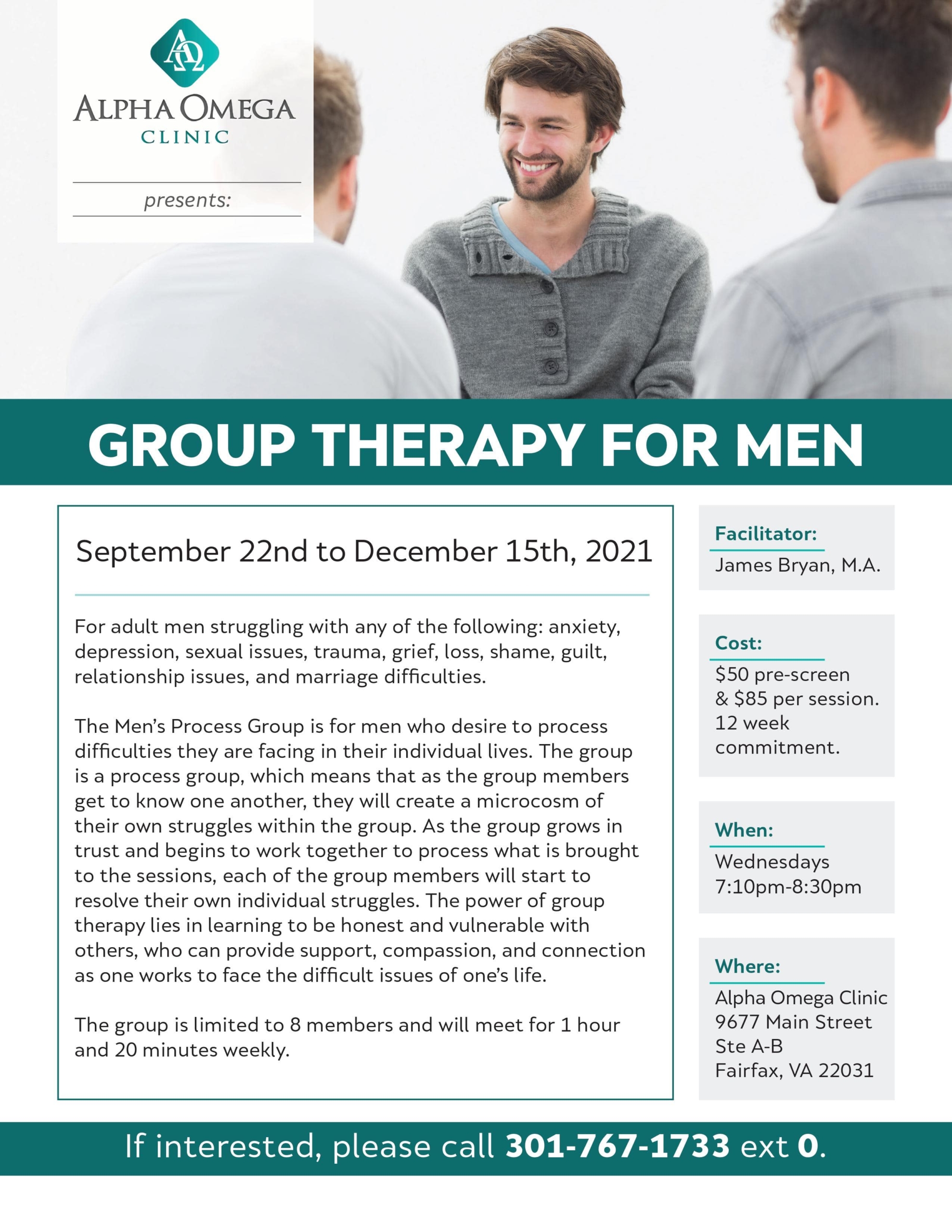 Group Therapy Men - Alpha Omega Clinic